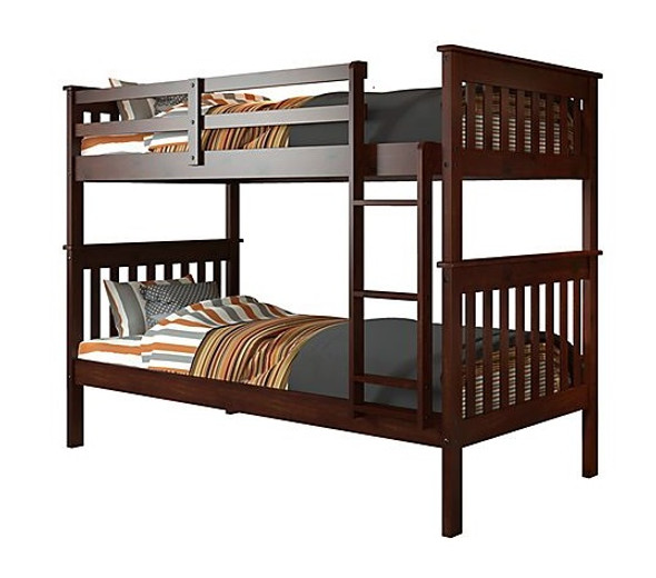 Weatherford Dark Cappuccino Twin over Twin Bunk Beds