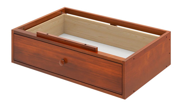 Caleb’s Chestnut Optional Single Under Bed Storage Drawer Angled View
