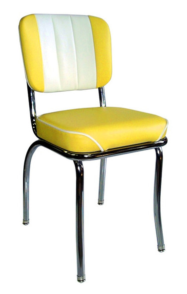 Taurus Retro Diner Chair shown with Bright Yellow Vinyl