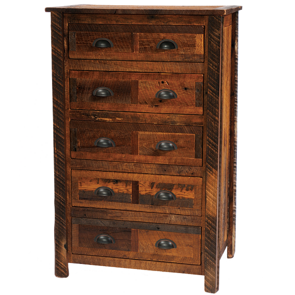 Lewistown Five Drawer Chest Barnwood