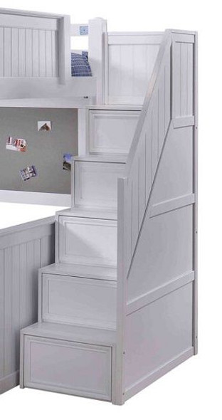 Eberhardt White Loft Bed Stairs