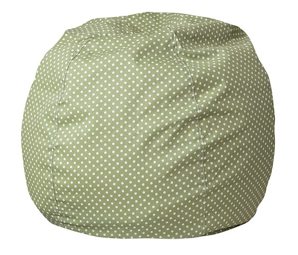 Soft Green Dot Bean Bag Chairs for Kids