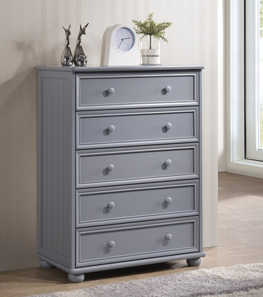 Moreno Grey 5 Drawer Chest Room