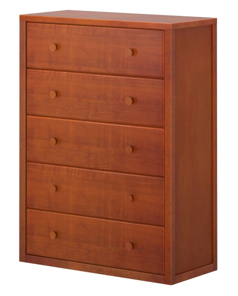 Dawson Chestnut 5 Drawer Dresser Angled View