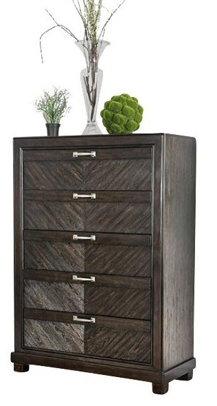 Lopez Espresso 5 Drawer Chest