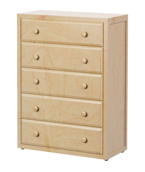 Lingo Natural 5 Drawer Dresser without Crown and Base