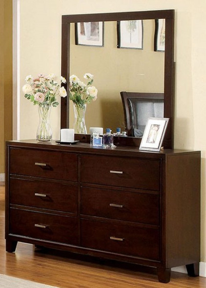 Eastern Mirror Brown Cherry shown with Optional Dresser Room