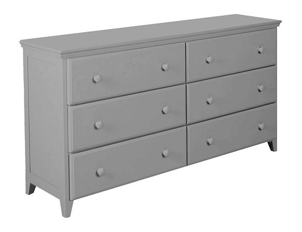 Almere Gray 6 Drawer Dresser