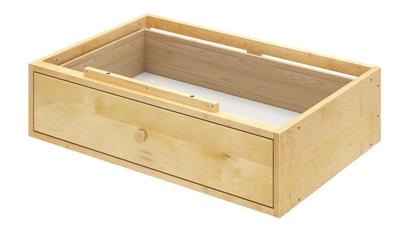 Caleb’s Natural Optional Single Under Bed Storage Drawer Angled View