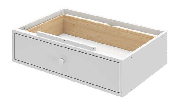 Caleb's White Optional Single Under Bed Storage Drawer Angled View