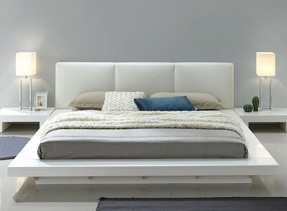 Sage Platform Bed White Room