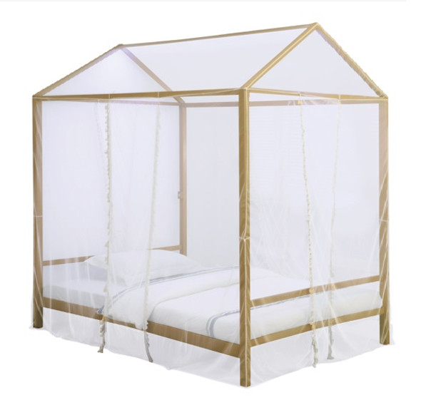 Angelina Gold Canopy Bed full