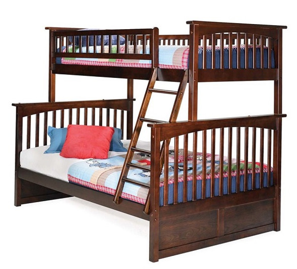 Fernando Walnut Bunk Beds twin over full