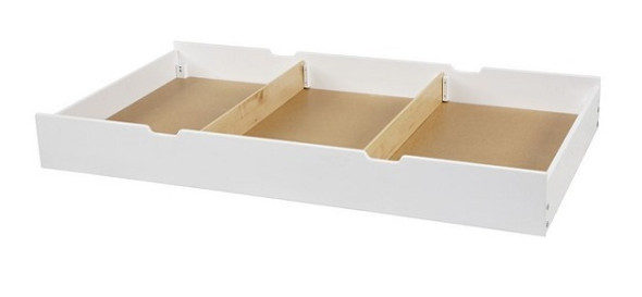 Stella White Twin Storage Trundle with Dividers