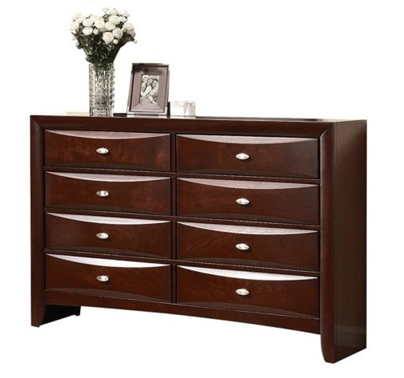 Manville Espresso 8 Drawer Dresser