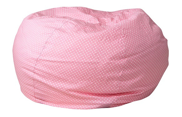 Soft Pink Dot Bean Bag Chairs for Teens