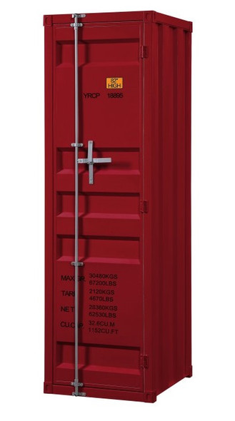 Shipping Container Red Metal Wardrobe