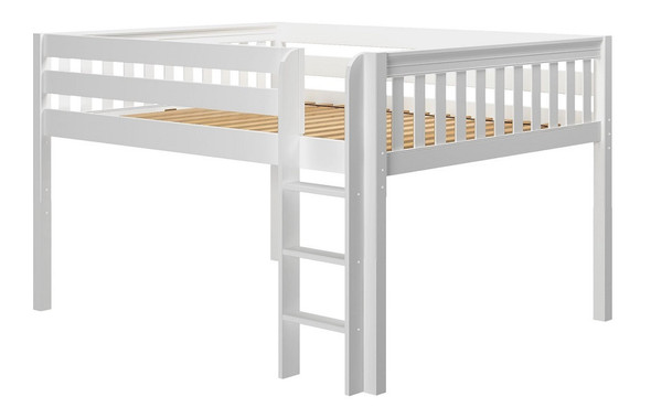 Lily White Low Queen Loft Bed Frame