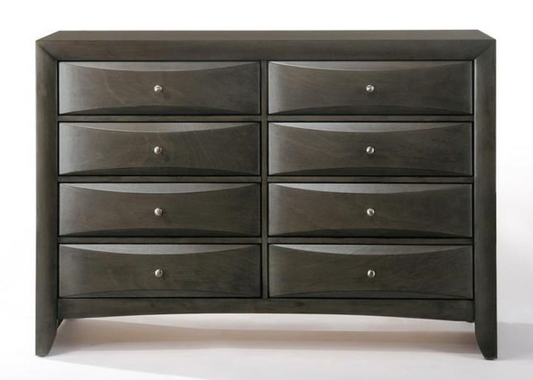 Manville Gray 8 Drawer Dresser Front View