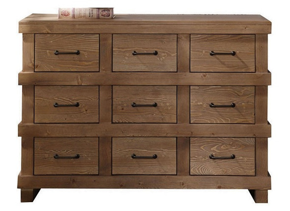 Ryder Antique Oak 9 Drawer Dresser