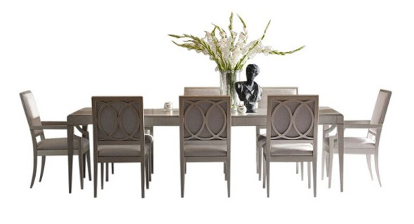 Alvoranda Brushed Gray 9 Piece Dining Set