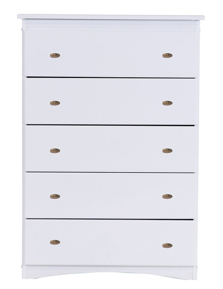 Matslen White Chest of Drawers front view