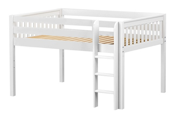 Caleb's White Full Size Low Loft Bed
