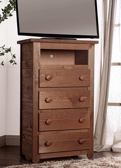 Woodlands Brown Cherry Media Chest Room