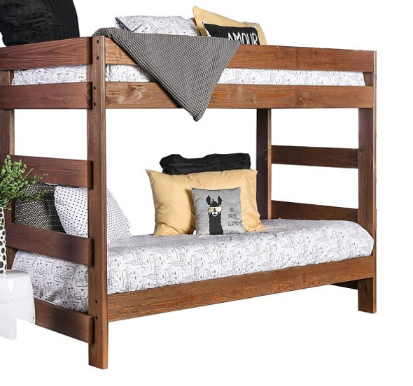 Woodlands Brown Cherry Bunk Beds twin size