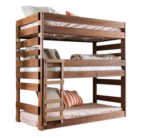 Woodlands Brown Cherry Triple Bunk Bed