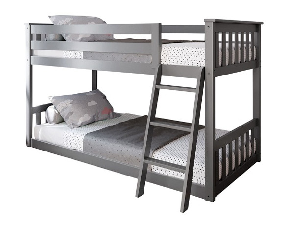 Grandview Gray Low Bunk Beds for Kids