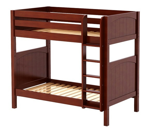 Upton Chestnut Twin Bunk Beds for Adults-Panel Ends