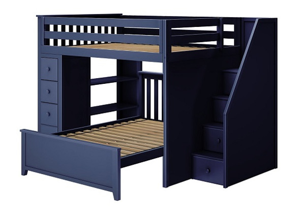 Baldwin Blue Full over Full L Shaped Bunk Beds