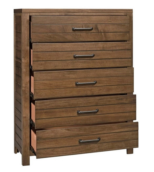 Cinnamon Ranch Kids Chest of Drawers Angled View Drawers Open