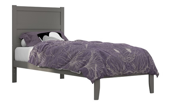 Orio Gray Twin XL Bed Frame with Headboard