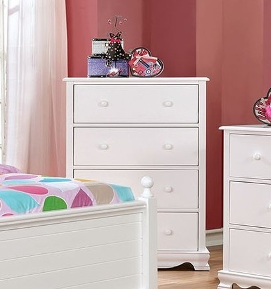 Cassidy Girls White Chest of Drawers Room