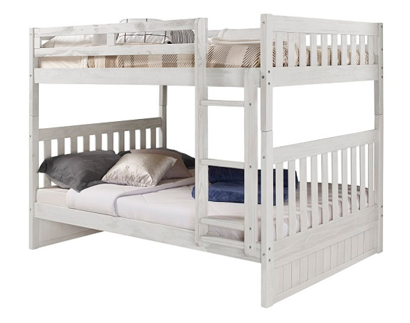Julian Weathered White Full over Full Bunk Beds