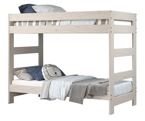 Melody Antique White Twin Bunk Beds