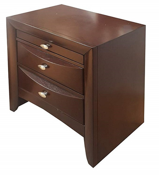 Manville Espresso 2 Drawer Nightstand Top View