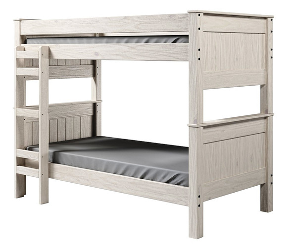 Sea Cliff Antique White Twin Bunk Beds No Bedding