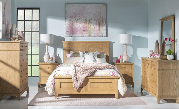 Harper Valley Natural Full Size Panel Bed Room