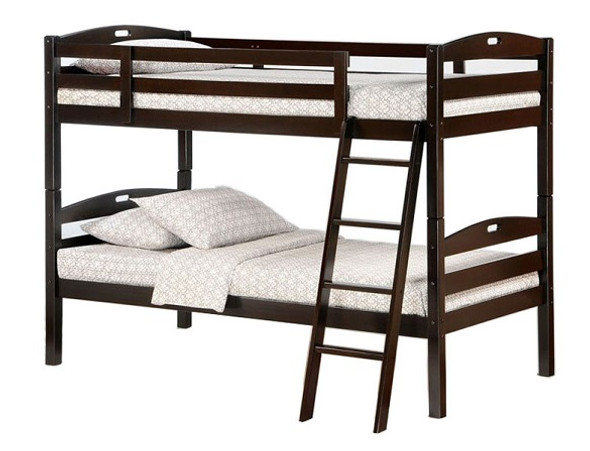 Sullivan Twin over Twin Bunk Beds for Kids Chocolate Finish