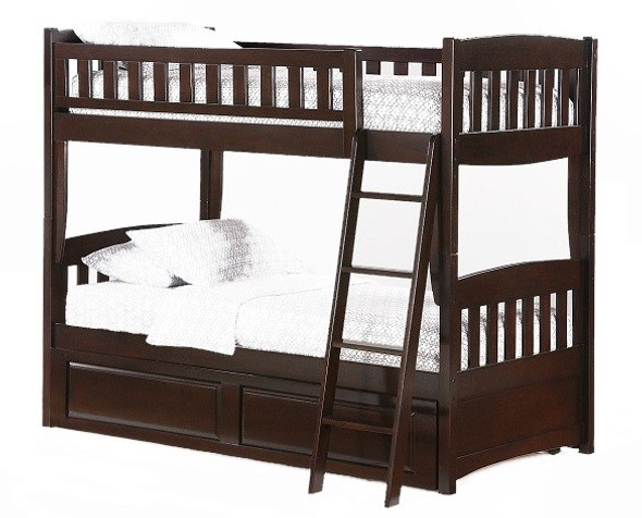 Westwood Chocolate Twin over Twin Bunk Beds
