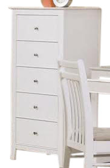 Lena White 5 Drawer Chest