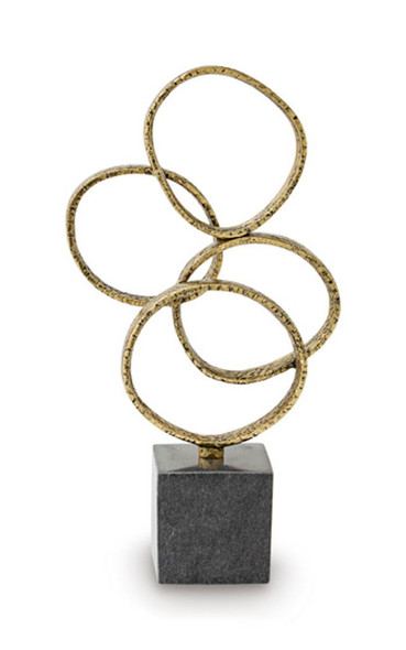 Wellcott - Sculpture - Gold Finish / Black