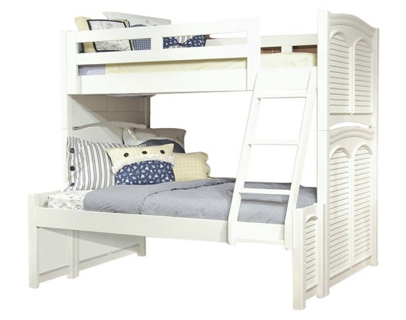 Seabrook Cottage White Twin over Full Bunk Bed