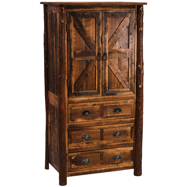 Lewistown Three Drawer Armoire Barnwood