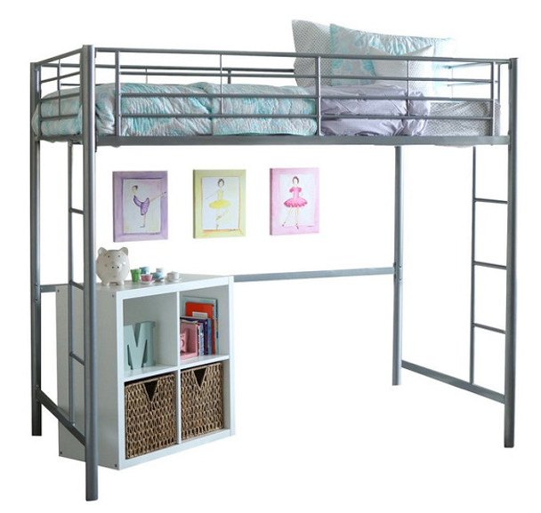 Tempo Silver Metal Loft Beds for Teens