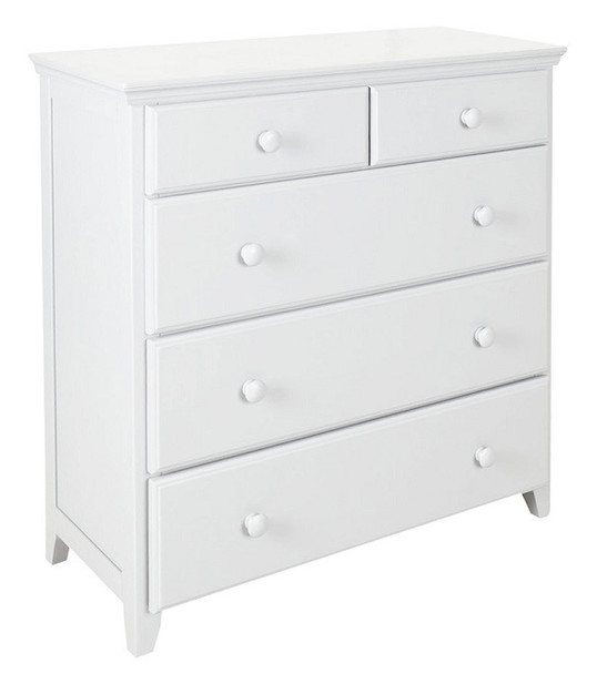 Chelsea White 5 Drawer Chest