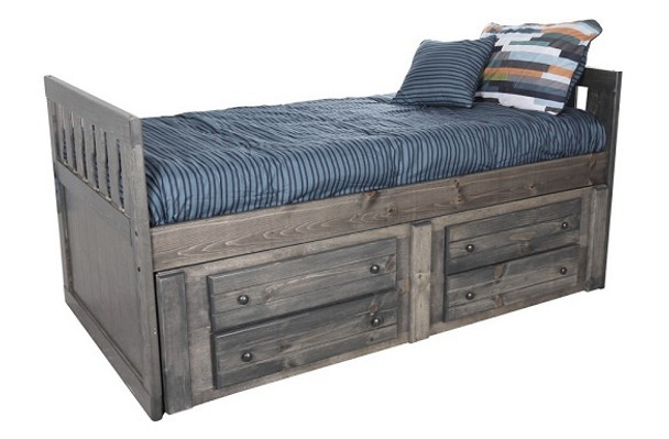 Gracie Driftwood Twin Captains Bed